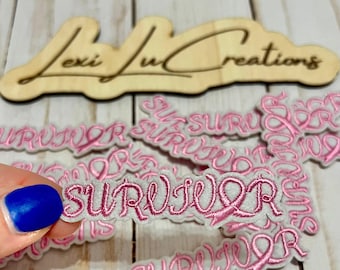 Toppa per cappello "Survivor Breast Cancer"