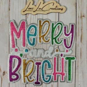 Parche termoadhesivo con purpurina alegre y brillante / Festivo / Navidad