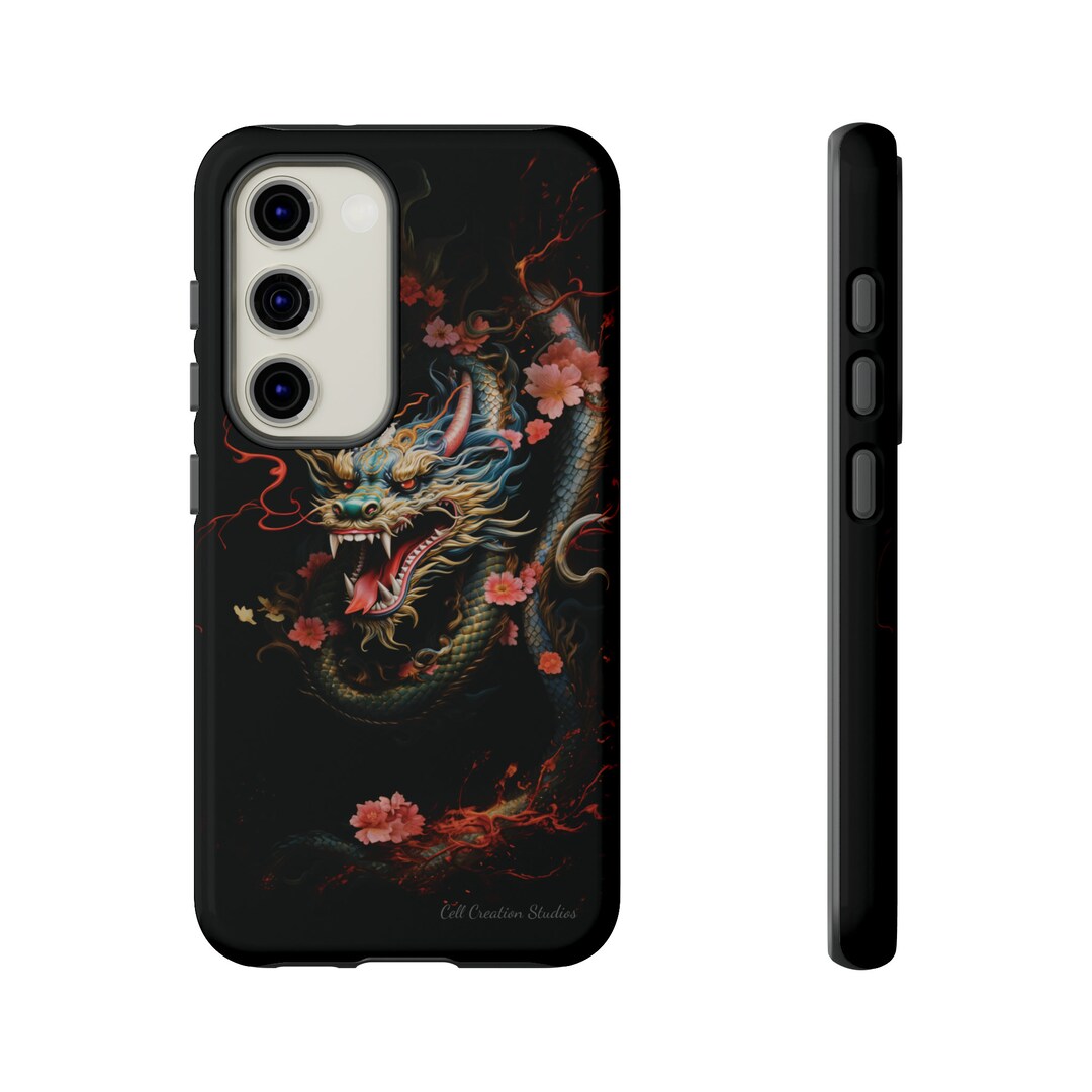 The mystical Japanese Dragon Cell Phone Case Etsy