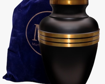 Cremation Urns For Human Ashes - Decorative Urns - Urns For Ashes - Urns For Ashes Adult Male & Female - Large Urn - Black