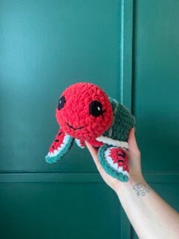 39 Crochet Watermelon Patterns to Cheer You Up 12 Watermelon Turtle Crochet Pattern Only