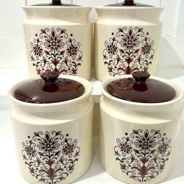 Vintage Retro Canister, sold as sets of 2 circa 1960-70