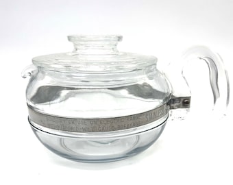 PYREX Flameware Glass Teapot / 6 cup