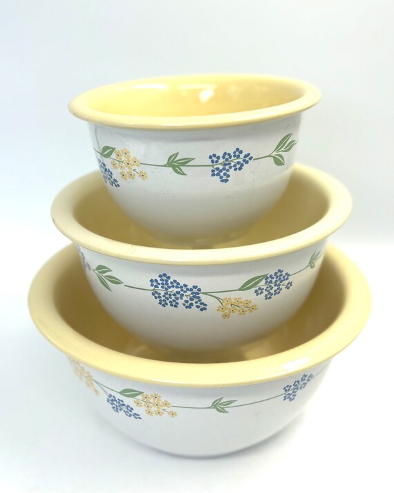 Secret Garden by Corelle Corning Stoneware Nesting Mixing Bowls