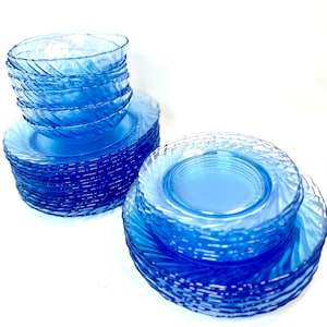 KIG Indonesia vintage ice blue open stock dinner ware sold in like sets of 2