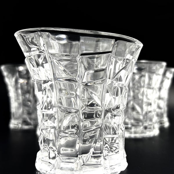 EODNSON Bevel Whisky Glasses Set of 6