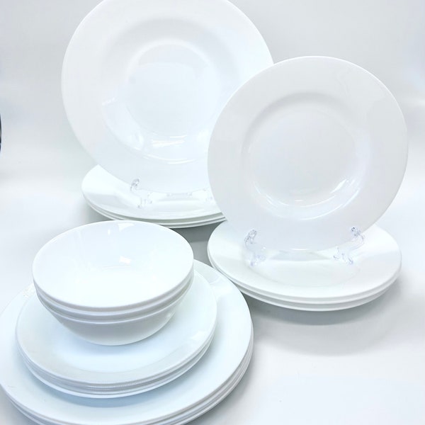 Arcopal France Milk Glass open stock dishes / vintage ARC / dinner plates / bowls / salad bowls / cereal bowls / side plates