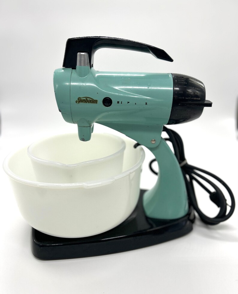 Vintage 1950s Sunbeam Mixmaster in Turquoise Blue / for Display