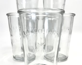 Vintage Anchor Hocking I. J. Collins 1905, Glass Tumblers