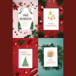 printable wallart,druckbare Kunst,Weihnachtskarten zum Ausdrucken–Festliche Designs für Familie&Freunde,DIY Druckbare Grußkarten
