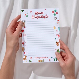 printable Wunschliste wallart,druckbare Kunst,Wunschliste für Weihnachten,Kreatives Geschenk mit leeren Zeilen, perfekt für Kinder