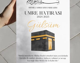 Personalized Umrah Mubarak Print | Umrah Gift | Digital Print | Islamic Poster | Eid Decoration
