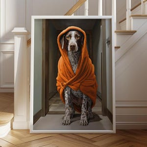 Funny GSP Restroom Art Print: German Shorthaired Pointer (Instant Download)