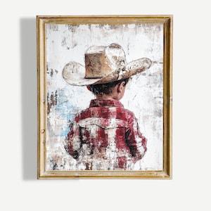 Cowboy Nursery Print Wall Decor - Western Nursery Wall Art for Baby Boy - Retro Cowboy Illustration - Printable Instant Downloadable Art