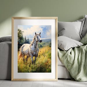 Appaloosa Horse Painting, Horse Wall Art, Equestrian Wall Art, Horse Nursery Decor, Digital Download
