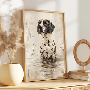 German Shorthaired Pointer Art Print GSP Hunting Wall Art Nursery Cabin Decor Bird Dog Decor Downloadable Wall Art