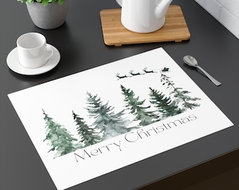 God Jul Bordstablett Vintergröna Träd 45x33 cm