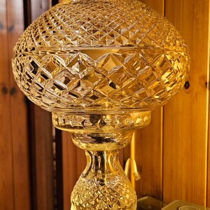 Waterford Crystal Equestrian Brass Lamp Glandore Pattern Authentic,  Waterford Rising Horse Unique Elegant Home Lighting Luxury Table Lamp 