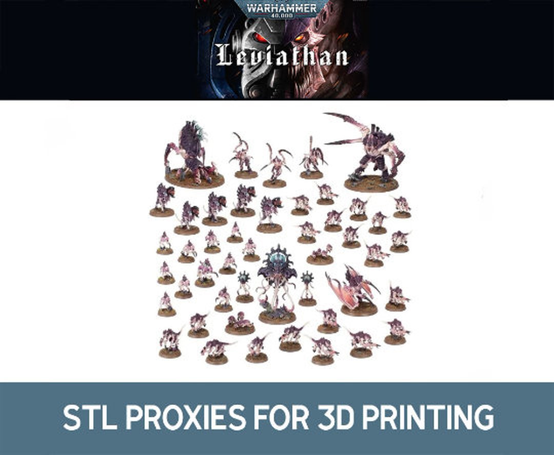 Warhammer 40k Leviathan 10th Edition Tyranids ONLY STL Files for 3D ...