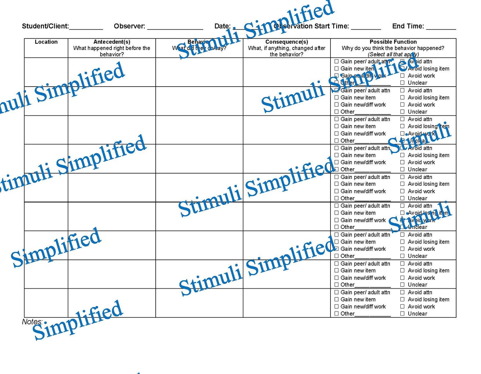 ABC Data Sheet (PDF Download) - Etsy