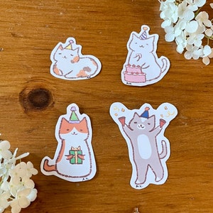 Stickers anniversaire chat
