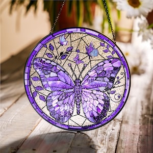 Purple Glass Butterfly - Etsy