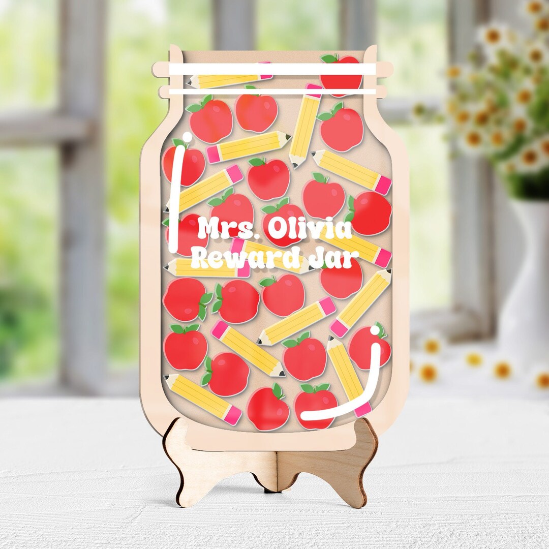 Personalized Reward Jar Magnetic for Classroom, Teacher Reward Jar Gift ...