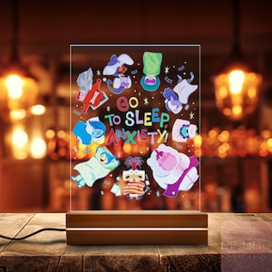 Andare a dormire Ansia Disney Inside Out Luce notturna, Inside Out 2 Movie Room Decor, WDW Disney.land Inside Out Light, Regalo di compleanno per ragazzo