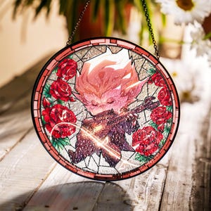 Glass Suncatcher Ornament, Heimerdinger Arcane Stained, Heimerdinger Inspired Window Art, League of Legends Romantic Fan Gift