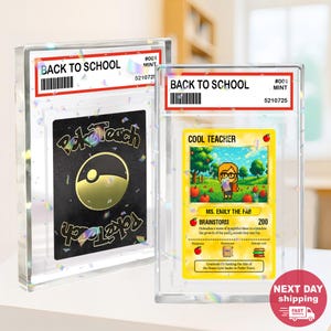 Cartão de professor Poke personalizado, cartão de holograma de acrílico de anime personalizado para professor, cartão de professor lendário personalizado, cartão de presente PKM de holograma