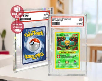 Personalized Trainer Card Gift, Custom Trading Card for Kids Boys Girls, Birthday Gift for Him Her, Gamer Gift, Teacher Anniversary Gift