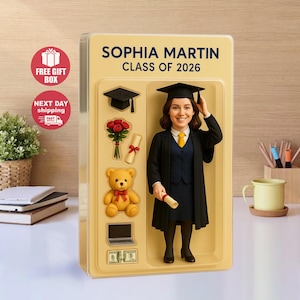 Personalized Graduation Gift, Graduation Photo Acrylic Plaque, Class of 2026 Graduation Acrylic Plaque, Custom 3D Effect Graduation Gift