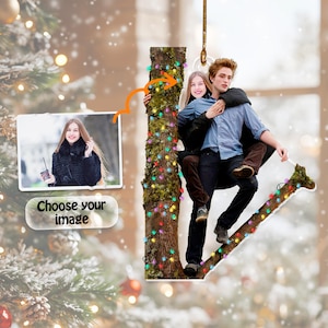 Custom Twilight Couple Photo Ornament | Personalized Acrylic Ornament | Funny Romantic Christmas Gift | Custom Face Ornament Decoration