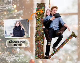 Custom Twilight Couple Photo Ornament | Personalized Acrylic Ornament | Funny Romantic Christmas Gift | Custom Face Ornament Decoration