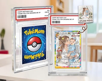 Personalized Mother’s Day Pokemom Card, Custom Pokemom Photo Cards, Mother’s Day Gift, Gifts for Gamer Mom, Custom Pokemom Trainer Card
