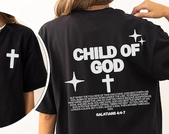 Vintage Christian Child Of God Religious Tshirt, Comfort Colors oversized shirt, faith based tee, bible quote Trendy, Minimalist tshirt pray