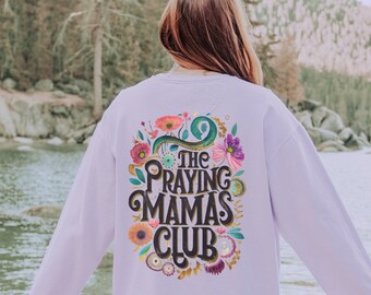 Moletom cristão Boho, clube de mães orando, moletom escolar em casa, vestuário de Jesus, vestuário cristão, a maternidade é meu ministério, Jesus é rei