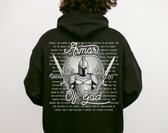 Christian Hoodie Men,Bible Verse Hoodie,Jesus Hoodie,Christian Pull Over,Fathers Day gift,Armor Of God,Christian Streetwear,Religious gift,