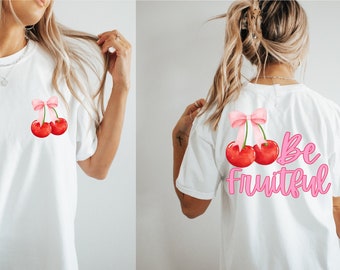 Coquette Bow Shirt,Comfort Colors Shirt,Coquette Aesthetic,Soft Girl Era,Fruit of the Spirit Christian,Coquette Cherry Shirt,I'm Just A Girl
