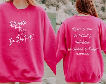 Freuen Sie sich auf Hoffnung, christliches Sweatshirt, Bibel-Vers, ästhetische christliche Sweatshirts, Jesus Hoodie, Kirche Hoodie, trendiger Hoodie, religiös