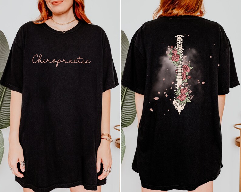 Kiropraktor t-shirt, kiropraktorpresent, kiropraktorstudent, kiropraktorskjorta, kiropraktorskjorta, kiropraktorexamen, kiropraktormottagning, ryggradskjorta, Black