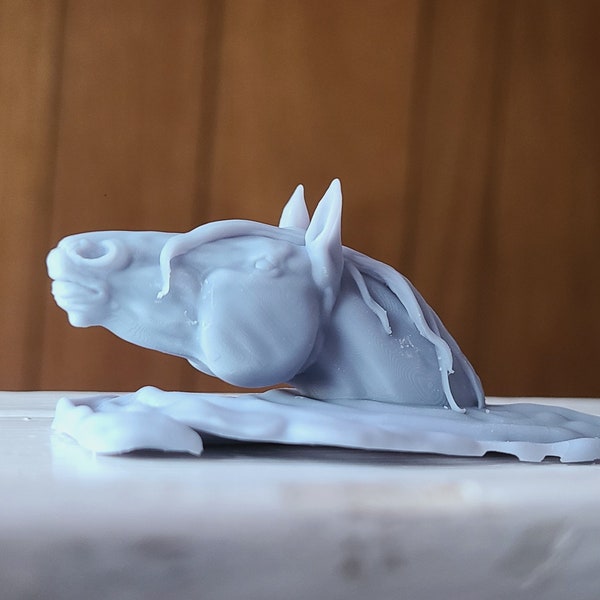 Adair SECONDS - Flawed 3D Printed Artist Resin Model Horse Head Sculpture