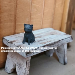 Toots the Kitten - Unpainted 1:9 Scale Miniature 3D Printed Resin Cat