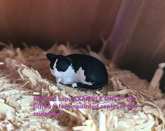 Eeps the Kitten: ongeverfd 1:9 miniatuur 3D-geprinte harskat