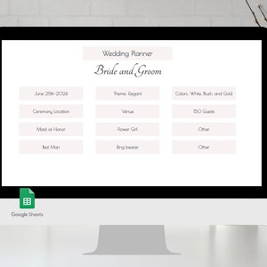 Wedding Planner Spreadsheet Google Sheets Wedding Budget Spreadsheet for brides Digital Planner Wedding