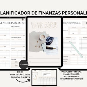 Plantillas finanzas personales planificador finanzas ahorro de dinero Hoja de Cálculo ingresos y gastos Agenda 2024 Español Imprimible Goodnotes