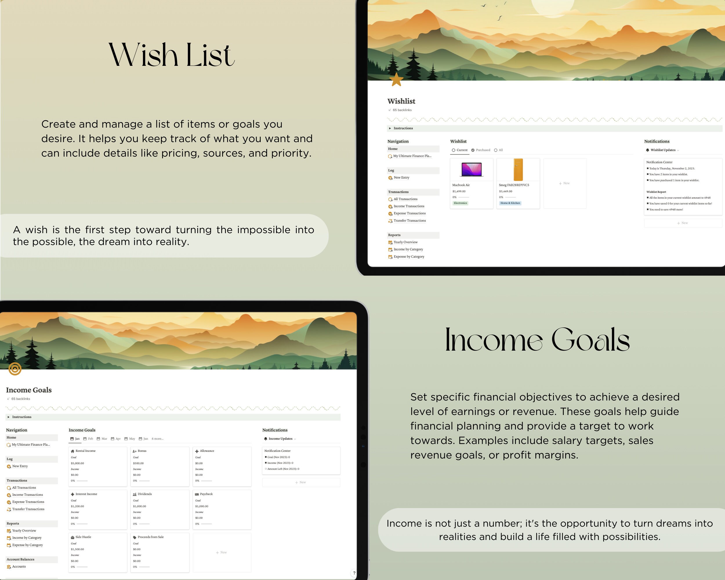 Notion Finance Planner Notion Template Budget Notion Business Template ...