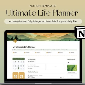 2024 All in One Notion Template, That Girl Dashboard, Notion Ultimate Life Planner, Notion Planner, Personal Digital Planner Aesthetic