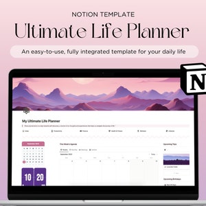 2024 All in One Notion Template, That Girl Dashboard, Notion Ultimate Life Planner, Notion Planner, Personal Digital Planner Aesthetic