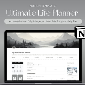 2024 All in One Notion Template, That Girl Dashboard, Notion Ultimate Life Planner, Notion Planner , Personal Digital Planner Aesthetic